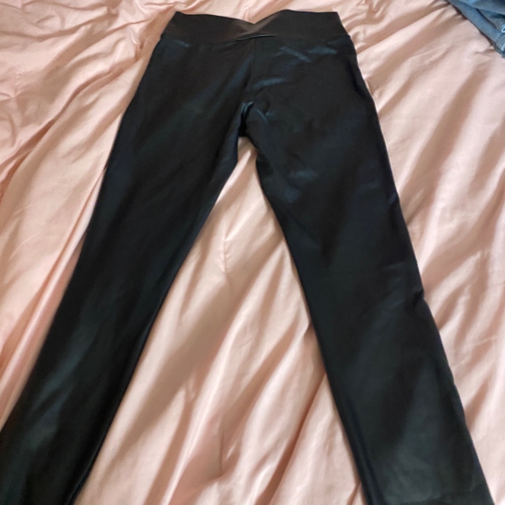 Black leather pants